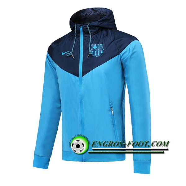 Engros-foot: Veste Foot Sweat A Capuche FC Barcelone Bleu 2019 2020 Thailande