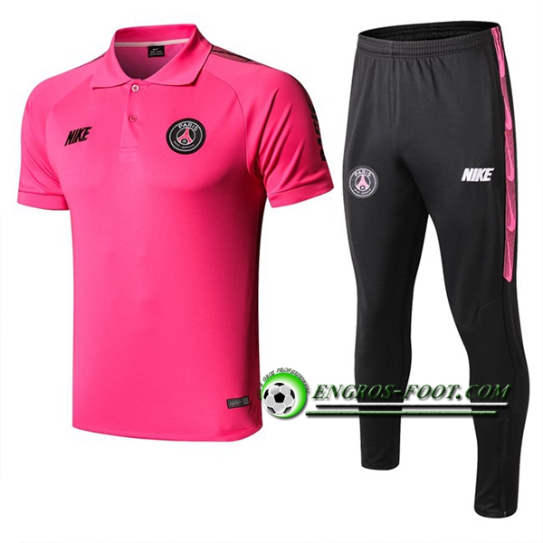 Engros-foot: Ensemble Polo Paris PSG NIKE + Pantalon Rose 2019 2020 Thailande