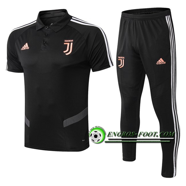 Engros-foot: Ensemble Polo Juventus + Pantalon Noir 2019 2020 Thailande