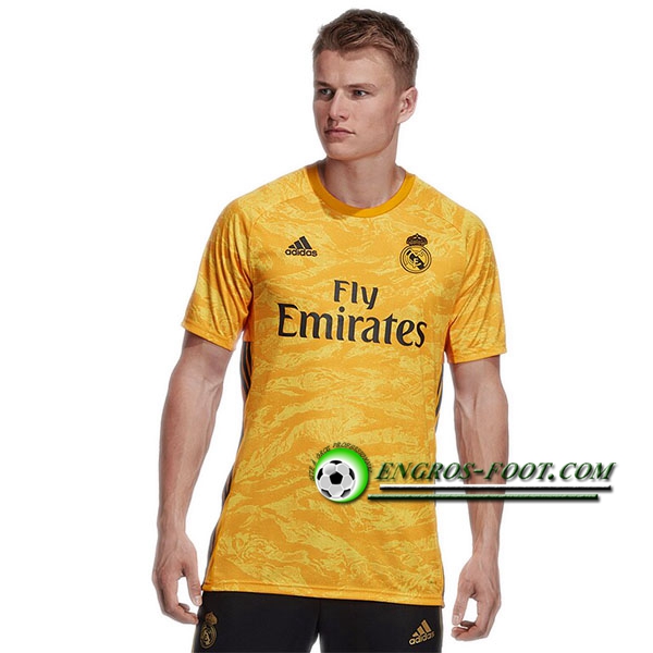 Engros-foot: Maillot Foot Real Madrid Gardien de but Jaune 2019 2020 Thailande