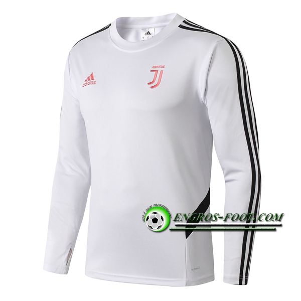 Engros-foot: Sweatshirt Training Juventus Blanc/Noir 2019 2020 Thailande