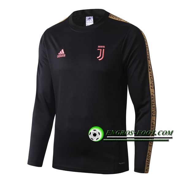 Engros-foot: Sweatshirt Training Juventus Noir/Jaune 2019 2020 Thailande