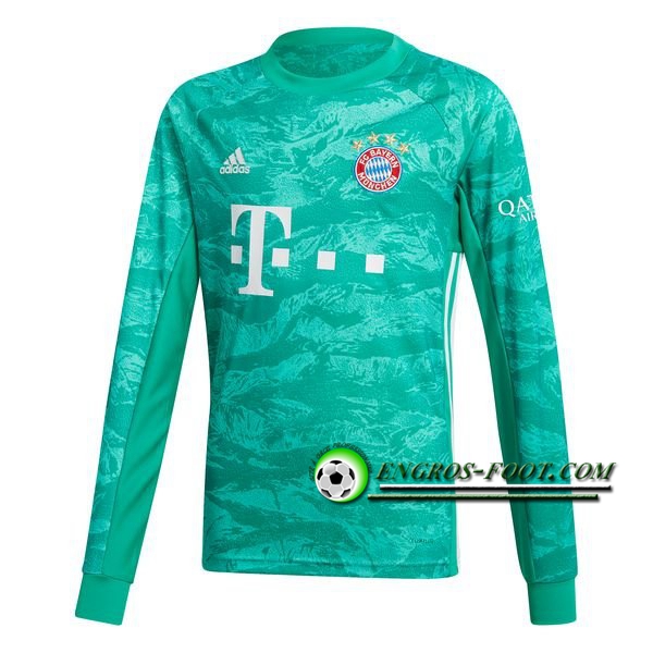 Engros-foot: Maillot Foot Bayern Munich Manches longues Gardien de but Vert 2019 2020 Thailande