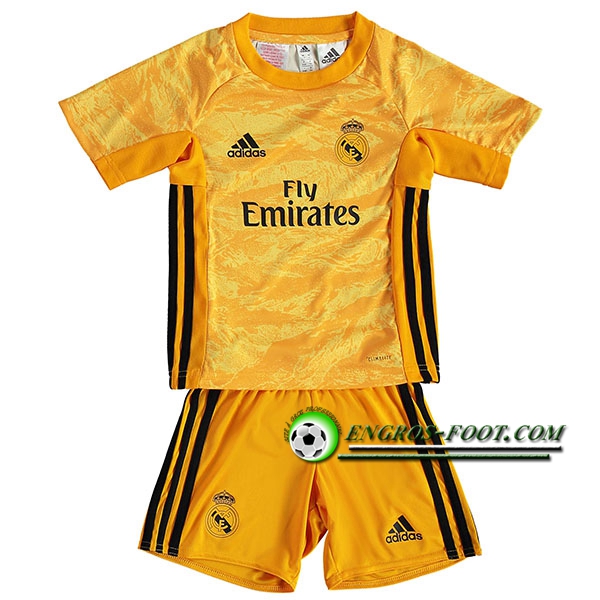 Engros-foot: Maillot Foot Real Madrid Enfants Gardien de but Jaune 2019 2020 Thailande