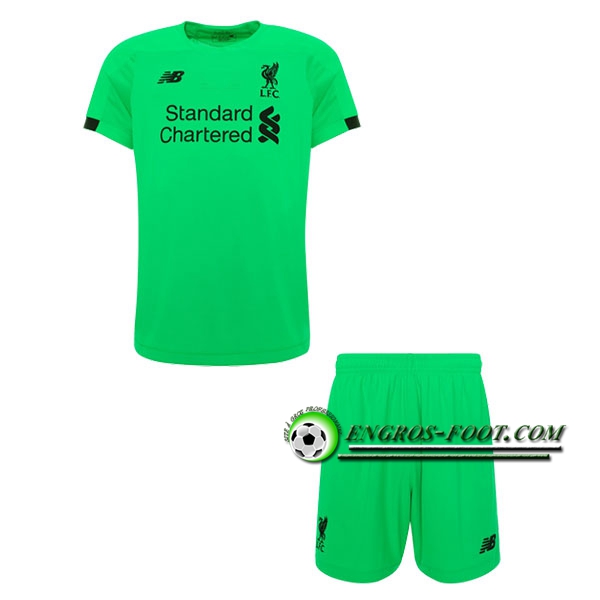 Engros-foot: Maillot Foot FC Liverpool Enfants Gardien de but Vert 2019 2020 Thailande