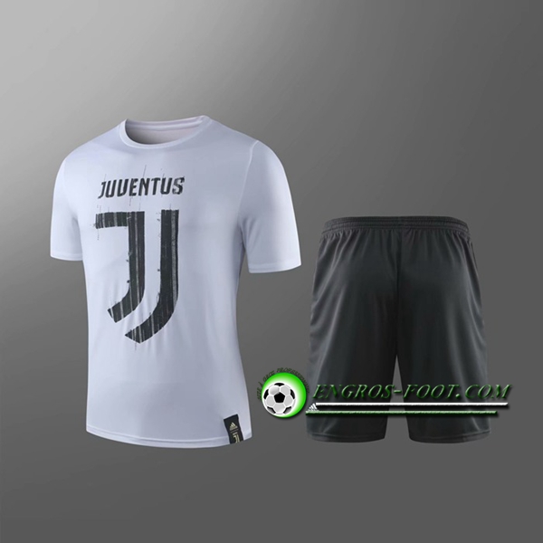 Engros-foot: Maillot Foot Juventus + Shorts Enfants Blanc 2019 2020 Thailande
