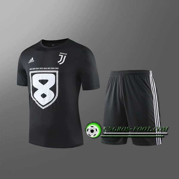 Engros-foot: Maillot Foot Juventus + Shorts Enfants Noir 2019 2020 Thailande