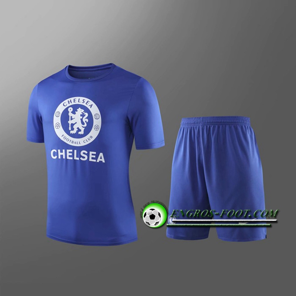 Engros-foot: Maillot Foot FC Chelsea + Shorts Enfants Bleu 2019 2020 Thailande