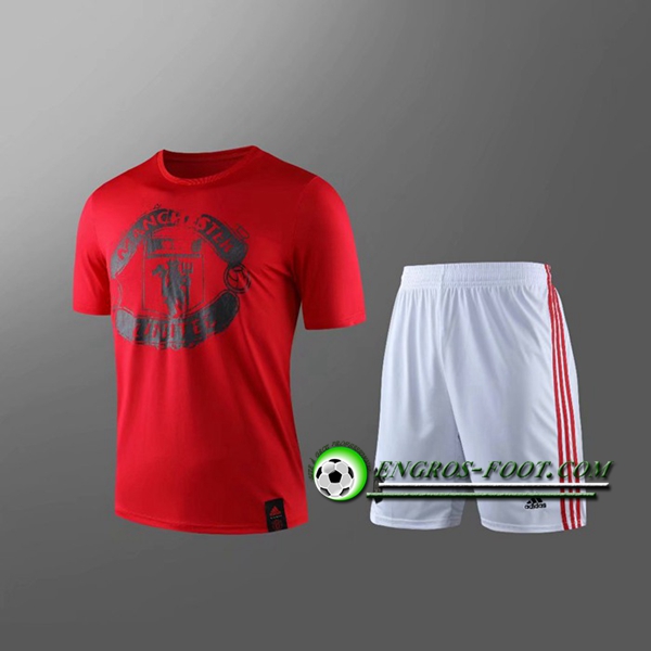 Engros-foot: Maillot Foot Manchester United + Shorts Enfants Rouge 2019 2020 Thailande