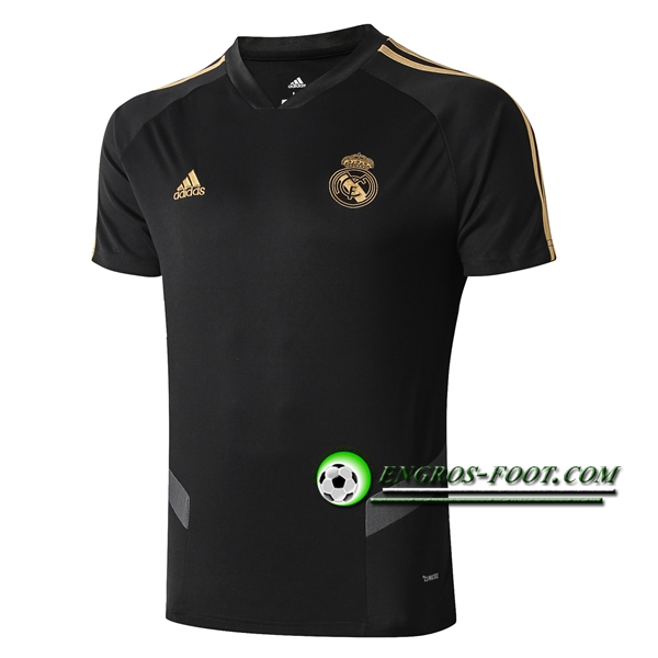 Engros-foot: Training T-Shirts Real Madrid Noir/Gris 2019 2020 Thailande