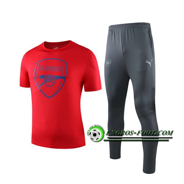 Engros-foot: Ensemble Training T-Shirts Arsenal + Pantalon Rouge 2019 2020 Thailande