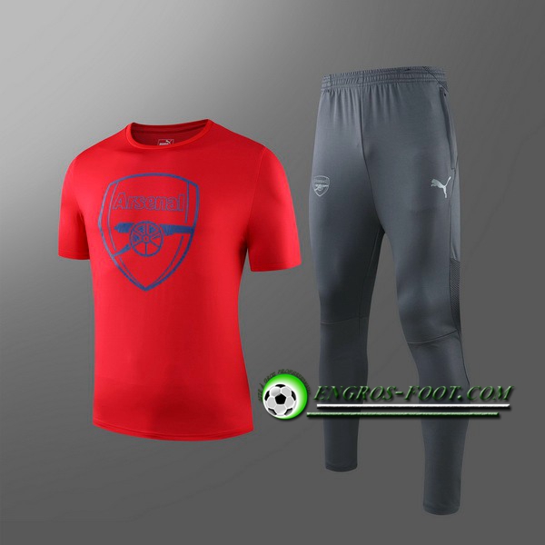 Engros-foot: Ensemble Training T-Shirts Arsenal Enfants + Pantalon Rouge 2019 2020 Thailande