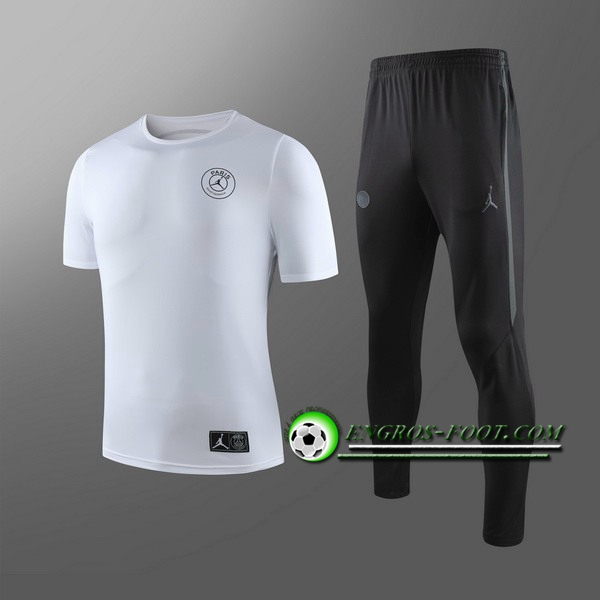 Engros-foot: Ensemble Training T-Shirts PSG Enfants + Pantalon Blanc 2019 2020 Thailande