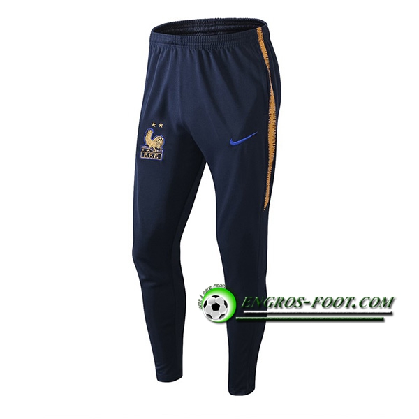 Engros-foot: Training Pantalon Foot France Noir/Jaune 2019 2020 Thailande