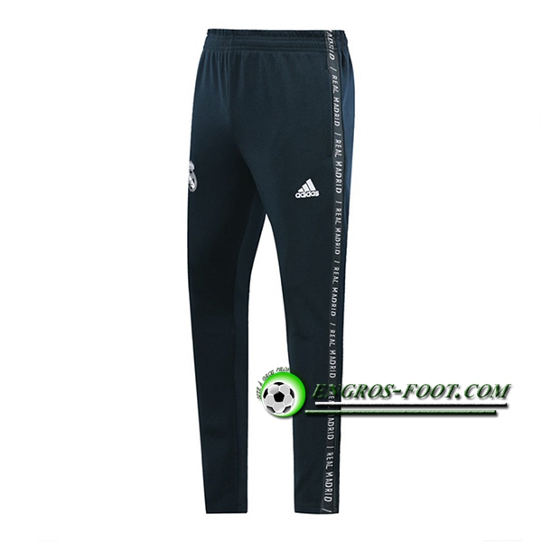 Engros-foot: Training Pantalon Foot Real Madrid Bleu Fonce/Blanc 2019 2020 Thailande