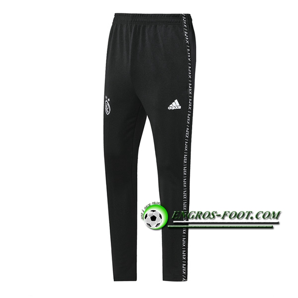 Engros-foot: Training Pantalon Foot AFC Ajax Noir/Blanc 2019 2020 Thailande