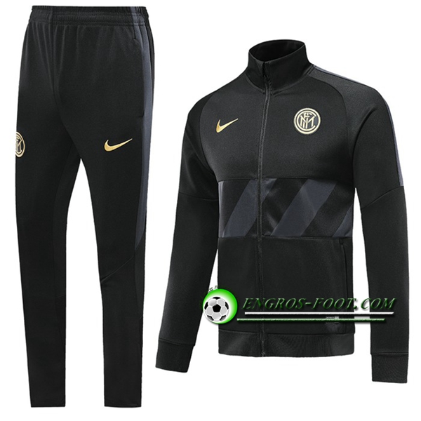 Engros-foot: Ensemble Survetement Foot - Veste Inter Milan Noir 2019 2020 Thailande