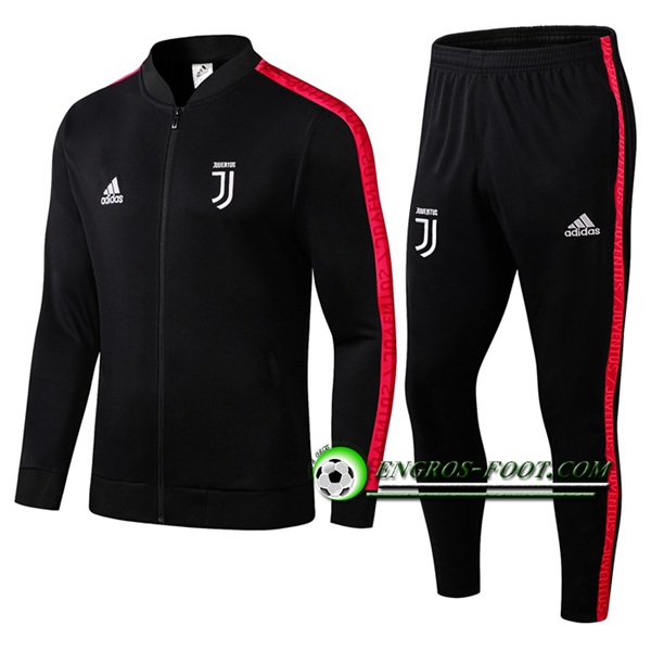 Engros-foot: Ensemble Survetement Foot - Veste Juventus Noir/Rouge 2019 2020 Thailande