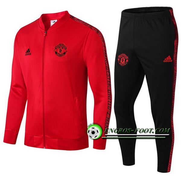 Engros-foot: Ensemble Survetement Foot - Veste Manchester United Rouge 2019 2020 Thailande