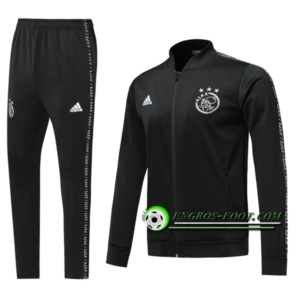 Engros-foot: Ensemble Survetement Foot - Veste AFC Ajax Noir 2019 2020 Thailande