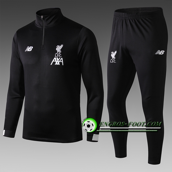 Engros-foot: Ensemble Nouveaux Survetement de Foot FC Liverpool Enfant Noir 2019 2020 Thailande