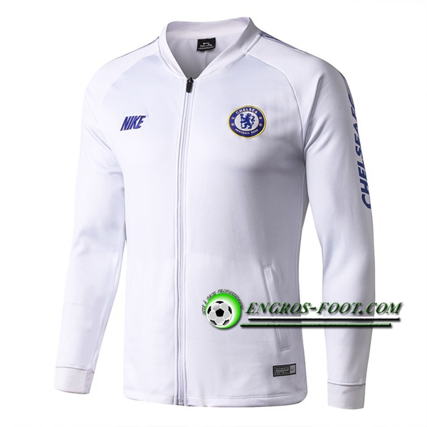 Engros-foot: Nouveaux Veste Foot FC Chelsea Blanc 2019 2020 Thailande