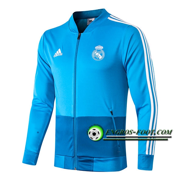 Engros-foot: Nouveaux Veste Foot Real Madrid Bleu 2019 2020 Thailande