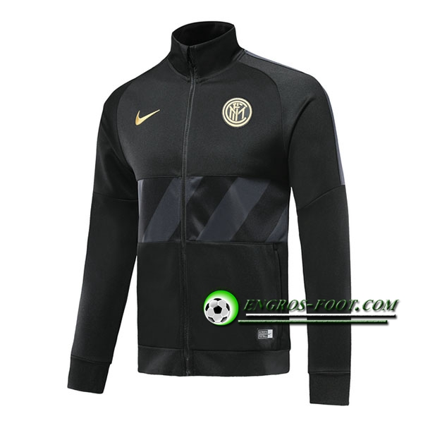 Engros-foot: Nouveaux Veste Foot Inter Milan Noir 2019 2020 Thailande