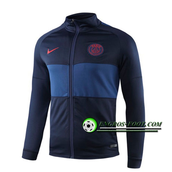 Engros-foot: Nouveaux Veste Foot PSG Bleu Fonce 2019 2020 Thailande