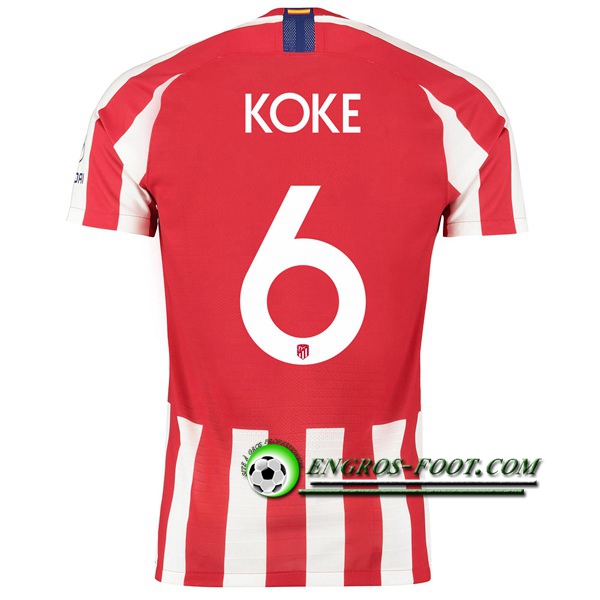 Engros-foot: Jeu Maillot de Atletico Madrid (KOKE 6) Domicile 2019 2020 Thailande