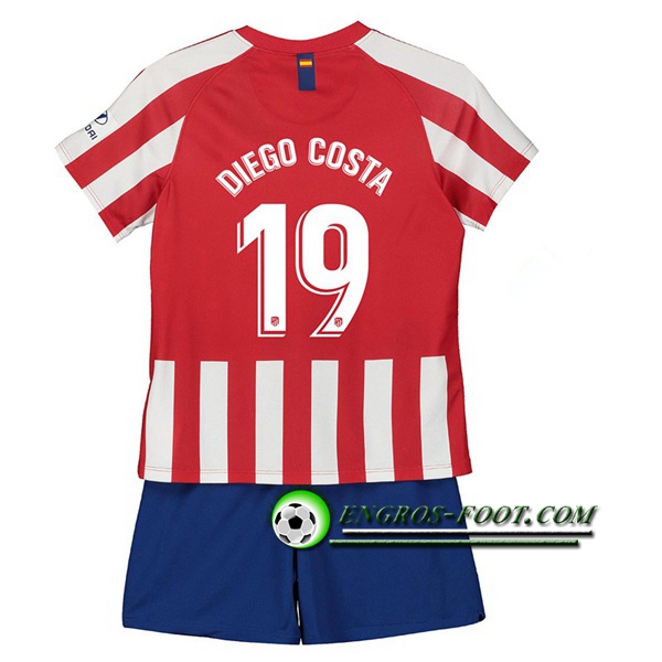 Engros-foot: Ensemble Maillot Foot Atletico Madrid (DIEGO COSTA 19) Enfant Domicile 2019 2020 Thailande