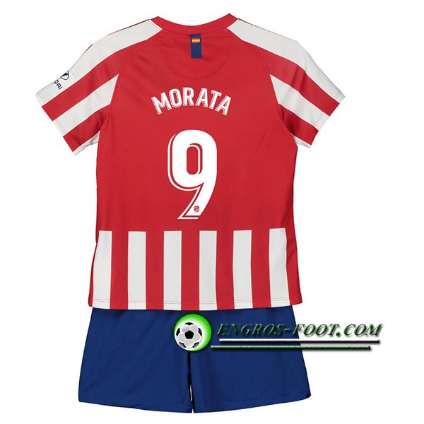 Engros-foot: Ensemble Maillot Foot Atletico Madrid (MORATA 9) Enfant Domicile 2019 2020 Thailande