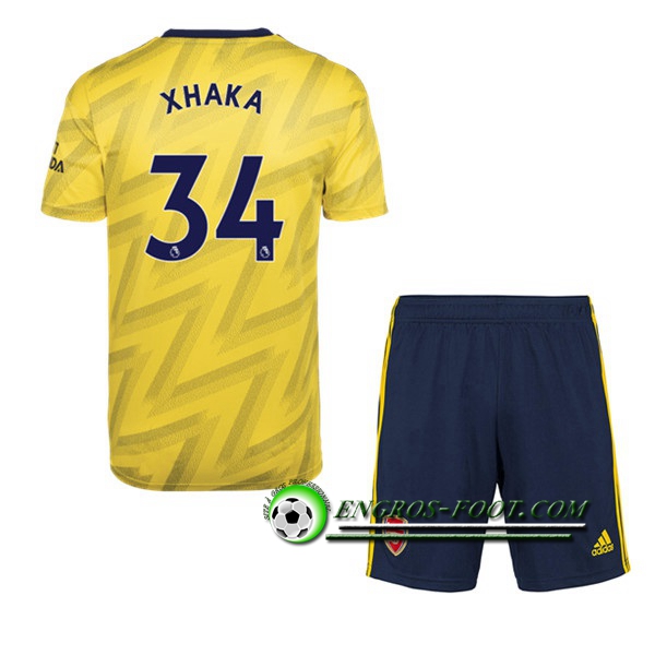 Engros-foot: Ensemble Maillot Foot Arsenal (XHAKA 34) Enfant Exterieur 2019 2020 Thailande