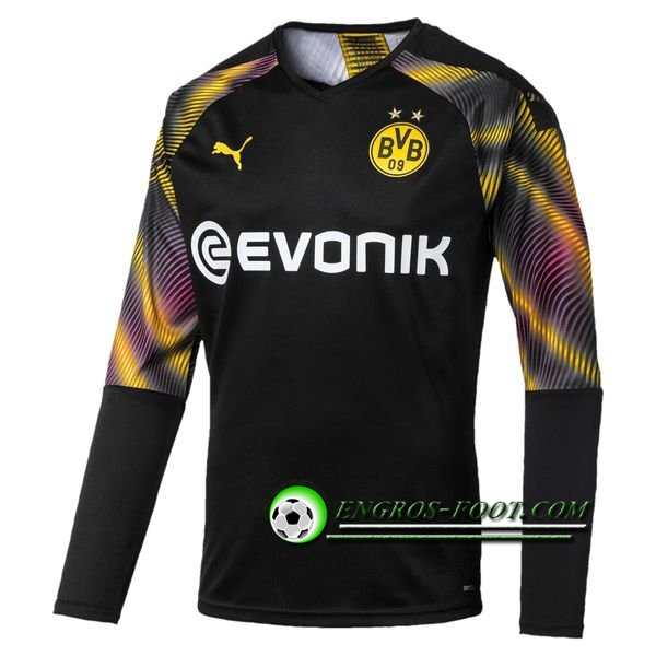 Engros-foot: Jeu Maillot Gardien de but Dortmund BVB Noir 2019 2020 Thailande