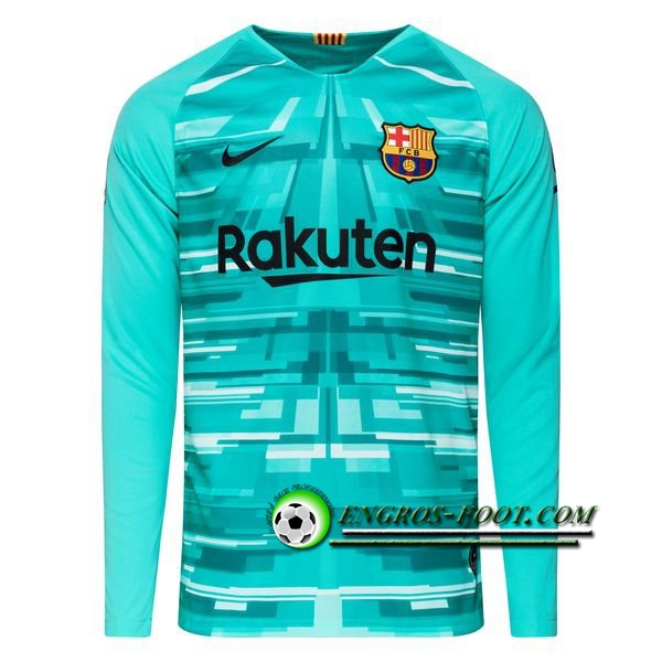 Engros-foot: Jeu Maillot Gardien de but FC Barcelone Bleu 2019 2020 Thailande