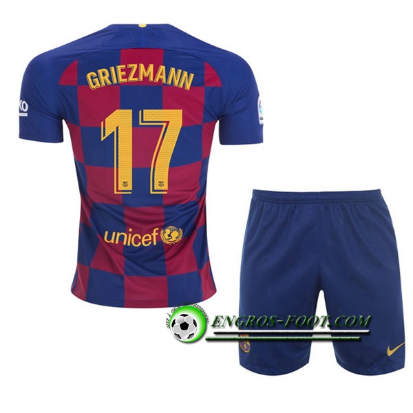 Engros-foot: Ensemble Maillot Foot FC Barcelone (GRIEZMANN 17) Enfant Domicile 2019 2020 Thailande