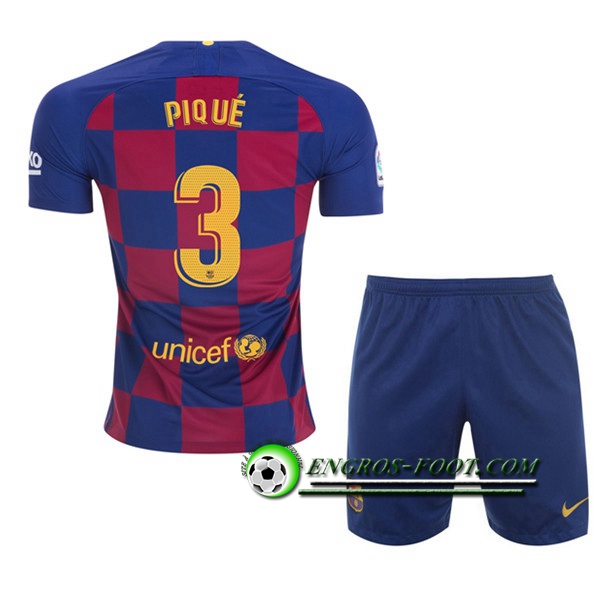 Engros-foot: Ensemble Maillot Foot FC Barcelone (PIQUE 3) Enfant Domicile 2019 2020 Thailande