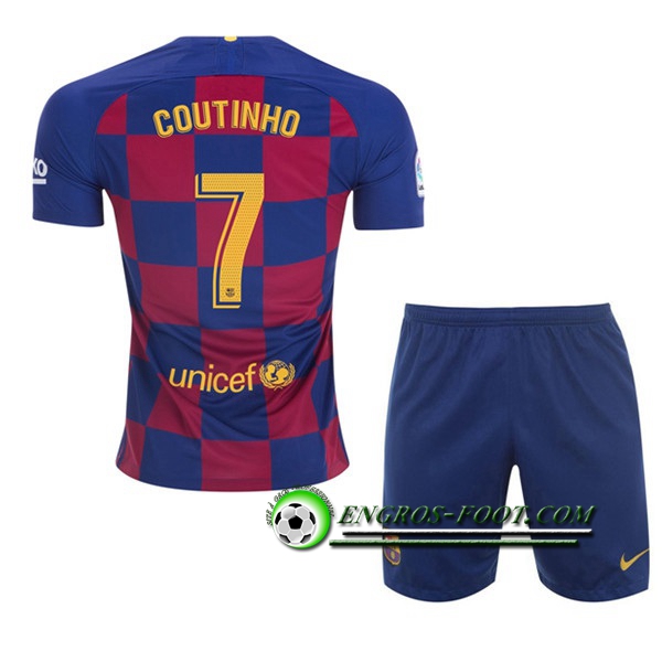 Engros-foot: Ensemble Maillot Foot FC Barcelone (Coutinho 7) Enfant Domicile 2019 2020 Thailande