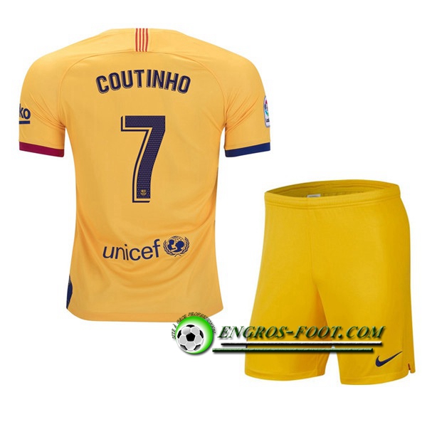 Engros-foot: Ensemble Maillot Foot FC Barcelone (Coutinho 7) Enfant Domicile 2019 2020 Thailande