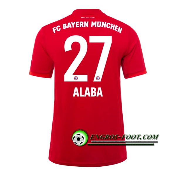 Engros-foot: Jeu Maillot de Bayern Munich (ALABA 27) Domicile 2019 2020 Thailande