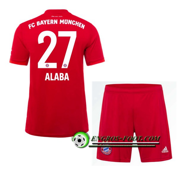 Engros-foot: Ensemble Maillot Foot Bayern Munich (ALABA 27) Enfant Domicile 2019 2020 Thailande