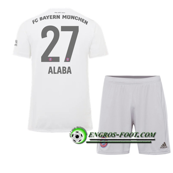 Engros-foot: Ensemble Maillot Foot Bayern Munich (ALABA 27) Enfant Exterieur 2019 2020 Thailande