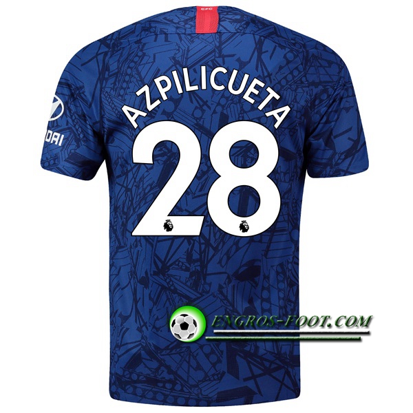 Engros-foot: Jeu Maillot de FC Chelsea (Azpilicueta 28) Domicile 2019 2020 Thailande