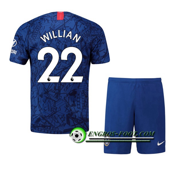 Engros-foot: Ensemble Maillot Foot FC Chelsea (Willian 22) Enfant Domicile 2019 2020 Thailande