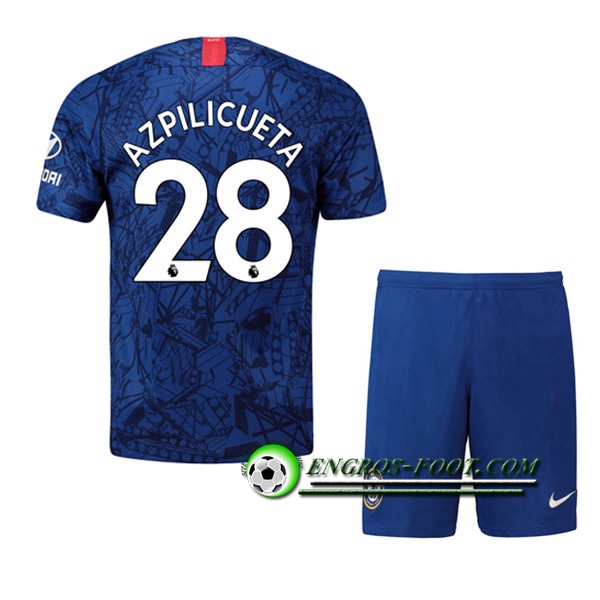 Engros-foot: Ensemble Maillot Foot FC Chelsea (Azpilicueta 28) Enfant Domicile 2019 2020 Thailande