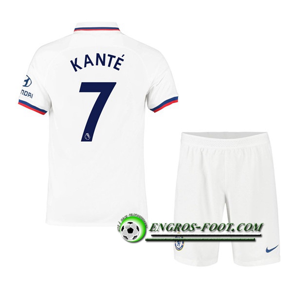 Engros-foot: Ensemble Maillot Foot FC Chelsea (KANTE 7) Enfant Exterieur 2019 2020 Thailande