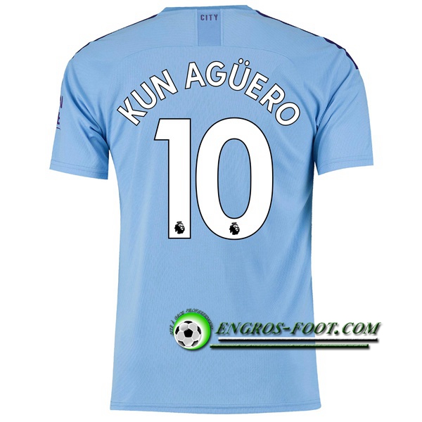 Engros-foot: Jeu Maillot de Manchester City (KUN AGUERO 10) Domicile 2019 2020 Thailande