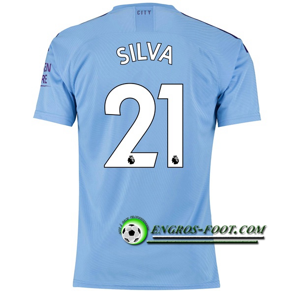 Engros-foot: Jeu Maillot de Manchester City (SILVA 21) Domicile 2019 2020 Thailande