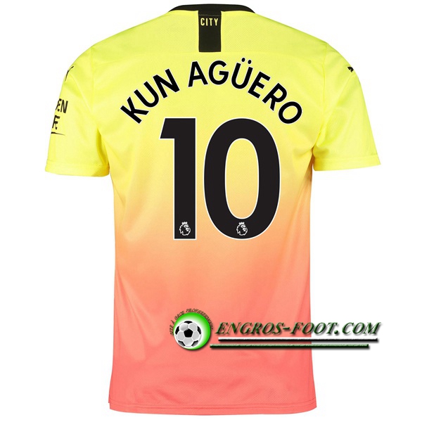 Engros-foot: Jeu Maillot de Manchester City (KUN AGUERO 10) Third 2019 2020 Thailande