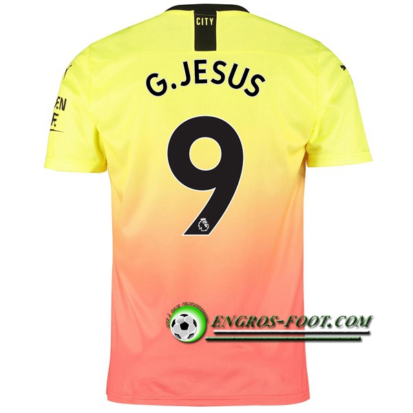 Engros-foot: Jeu Maillot de Manchester City (G.JESUS 9) Third 2019 2020 Thailande